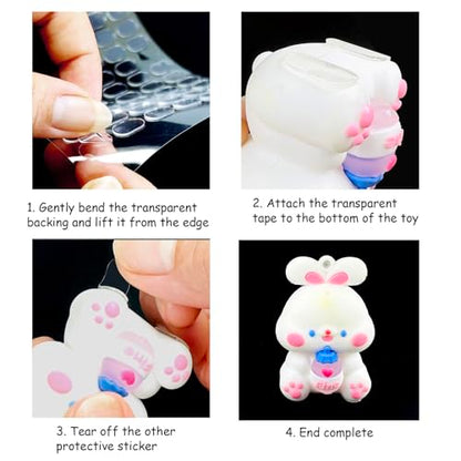480 Pcs Gel Glue Dots, Double Sided Sticky Dots Clear, Removable Adhesive Dots, Sticky Tack, Museum Putty Stick, Mounting Putty for Balloons Crafts DIY Festival Party Decoration