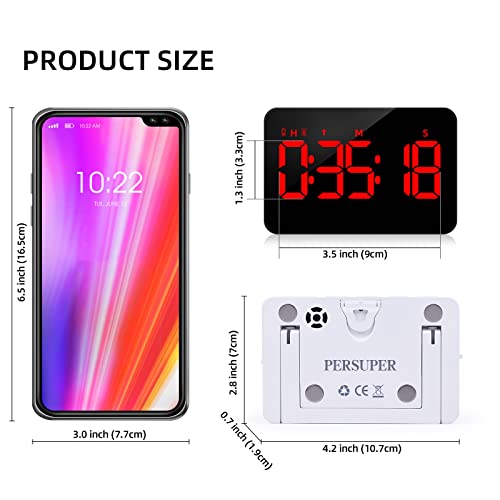 PERSUPER Kitchen Digital Timer, Count Down Up, Rechargeable, Vibration Mode - color: .Rgb