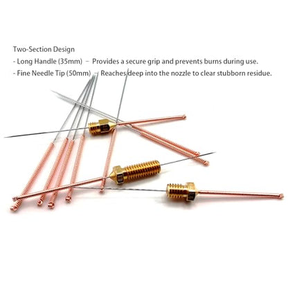 10Pcs 3D Printer Nozzle Cleaning Kit Needles 0.6mm, 3D Printer Nozzle Cleaning Needles Stainless Steel Nozzle Cleaner for Creality Ender 3,MK8,V6,Prusa,Volcano Nozzles, (Total Length: 85mm) - style: 10Pcs 3D Printer Nozzle Cleaning Needles 0.6mm