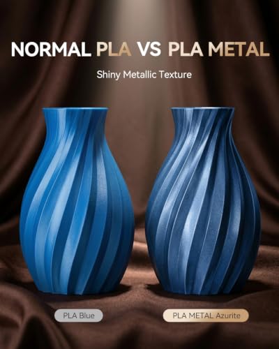 SUNLU 2KG Metal PLA Filament 1.75mm, Azurite & Brass Gold - color: Metallic Blue+brass Gold