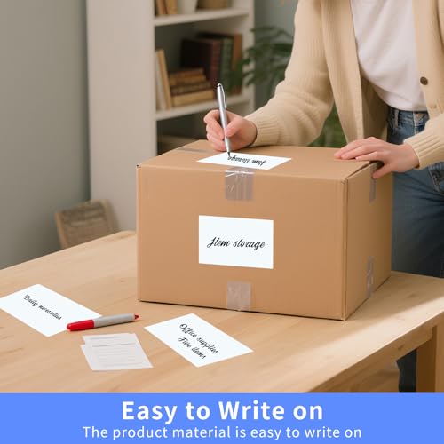 250pcs 3.5 x 2.25 Inch Blank Name Tag Stickers Removable Freezer Labels