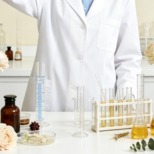 Geesatis 10 Pcs Plastic Graduated Measuring Cylinder 50ml, Lab Supplies - size: 50ml, style: 10Pcs