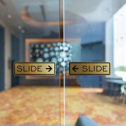 Classic Slide Door Sign - Dark Brown - Small (1 Pack) - color: Dark Brown, size: 4" x 1.25" - Small (1 Pack)