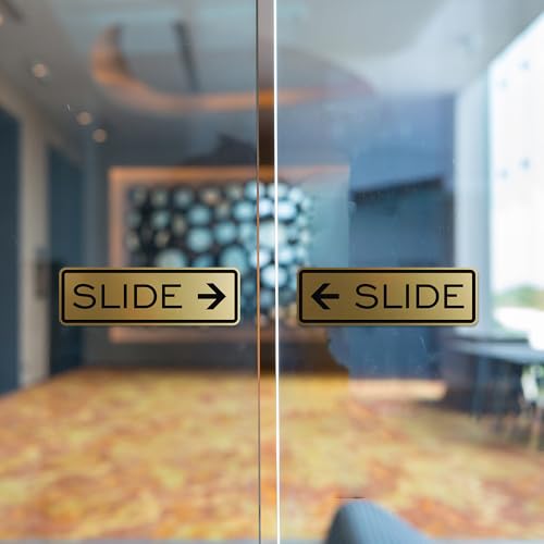 Classic Slide Door Sign - Black - Small (1 Pack) - color: Black, size: 4" x 1.25" - Small (1 Pack)
