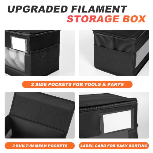 3D Printer Filament Storage Box, 4 Pack, Filament Container for 3D Printing - size: 4 Pack