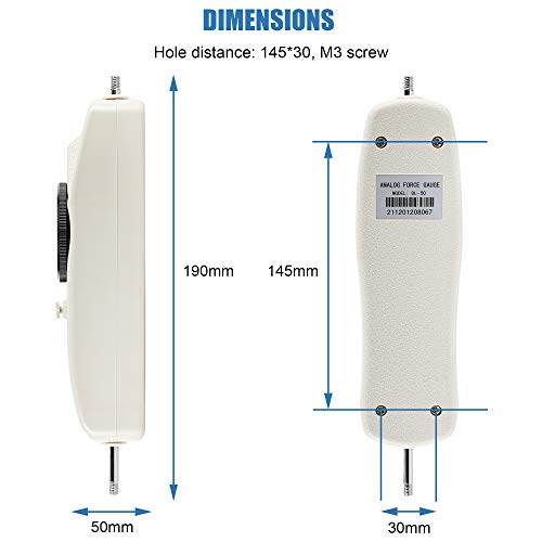 BAOSHISHAN 50lb Push Pull Force Gauge with Calibration Certificate - size: 50LB