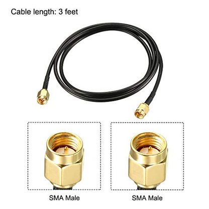 uxcell SMA Male to SMA Male Coaxial Cable 50 Ohm 3 Feet RG174 - size: 3 Feet