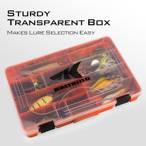 KastKing Utility Tackle Boxes, 3600 and 3700 Fishing Tackle Trays - color: Orange Camouflage, size: 3600(2Pack)