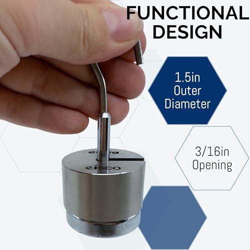 Eisco Labs - 200g Stainless Steel Slotted Mass – Durable Precision Weight with 1.5" Outer Diameter, Slotted for Lab, Physics & Educational Use, Pack of 5