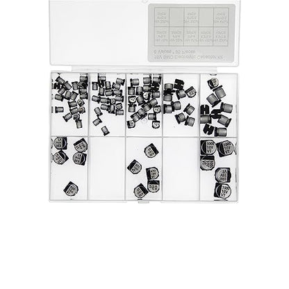 8 Values Total 95 Pieces 16V SMD Electrolytic Capacitor Kit 10uF 22uF 47uF 100uF 220uF 330uF 470uF 1000uF
