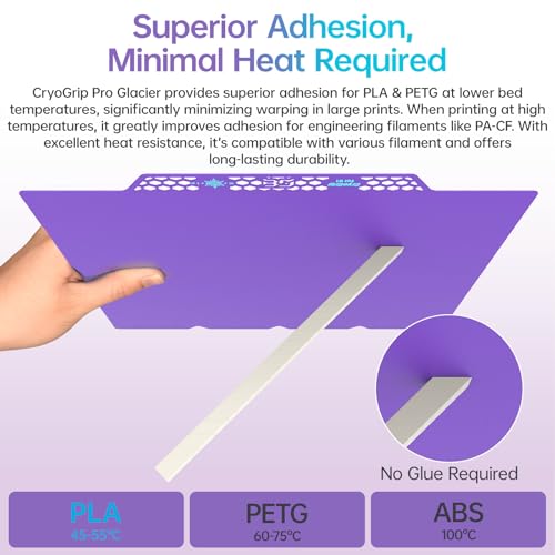 BIQU CryoGrip Pro Glacier Build Plate for Snap-Maker U1 3D Printer - color: Glacier-Purple, size: 276*301MM-U1, style: Glacier