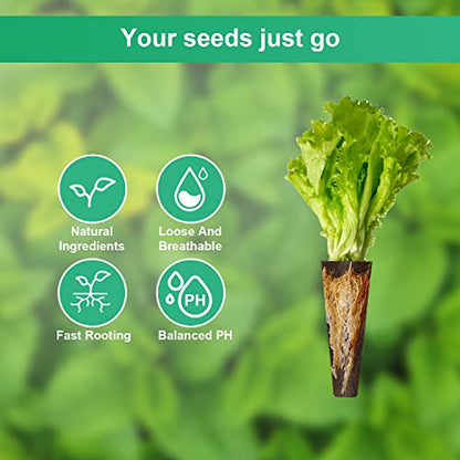 122pcs Seed Pod Kit, Hydroponics Garden Accessories for Aerogarden Growing System, Grow Anything Kit with 30 Grow Sponges, 30 Grow Baskets, 30 Grow Domes, 2 100ml Plant Food