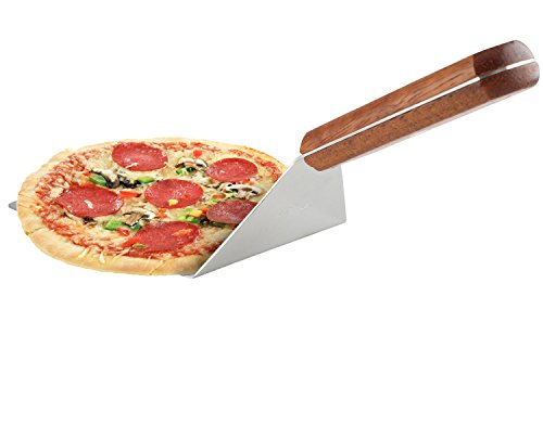8” Extra-Large Sturdy Stainless Steel Spatula Hamburger Turner with Strong Wooden Handle – Professional Commercial Food Flipper Scraper for Grilling Cooking, Baking for Your Flat Top Restaurants - size: 4" x 8"