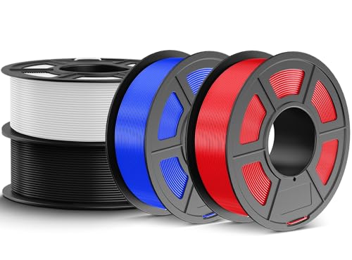 JAYO High Speed PLA 3D Printer Filament Bundle 1.75mm, 1.1kg, 4-Pack - color: 4*1.1kg(black & White & Red & Blue)