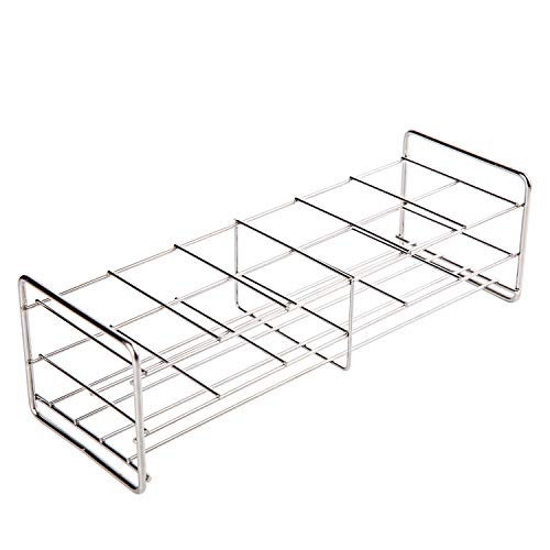 Stainless Steel Test Tube Rack,12 Holes,Outer Diameter Permitted of Tubes 39-41mm,Wire Constructed, 6x2 Format,Adamas-Beta - size: 39-41mm 6×2