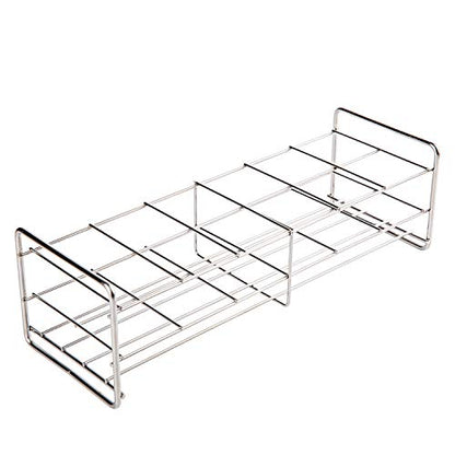Stainless Steel Test Tube Rack,12 Holes,Outer Diameter Permitted of Tubes 39-41mm,Wire Constructed, 6x2 Format,Adamas-Beta - size: 39-41mm 6×2