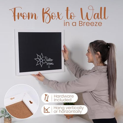 Loddie Doddie Framed Magnetic Chalk Board, Magnetic Board, White, 18" x 22" - color: White Frame, size: 18"W x 22"H