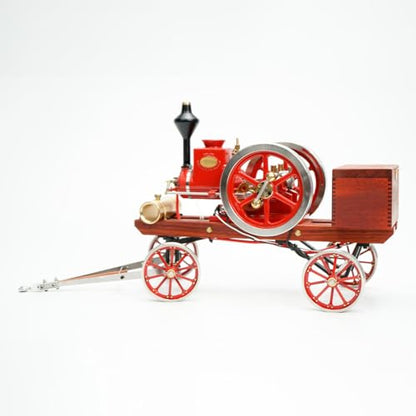 Retrol Engine HM-01 Engine Model Kit, Hit and Miss Engine Kit with High-Low Speed Gear Lever/Flatbed Transport Cart/Accessory Triad/CDI Igniter/Spark Plug, Ornament Gift -KIT - style: KIT Version