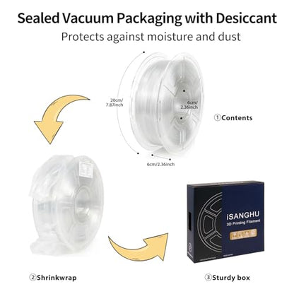 3D Printer Filament PETG HS Transparent Clear for Bambu Lab AMS,AMS Lite - color: Hs Transparent Clear