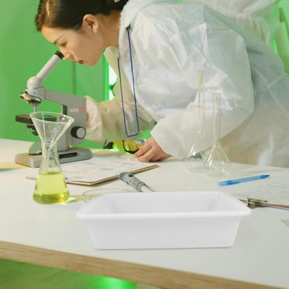 BESPORTBLE Laboratory Tray Spill Containment Lab Sample Tray Clear Plastic for Experiments for Organizing and Storage 13.77 X 9.84 X 3.07 in 1 Pack