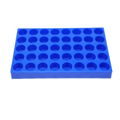 3 Pcs Vial Rack, 40 Holes for 20/60mL HPLC Sample Bottles, 28mm Diameter - color: Blue, size: 28mm