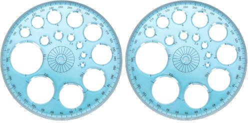 Circle Template Circle Round Stencil Templates for Drawing Professional Circle Ruler Multi Function Drawing Aid Tool Large and Small Size Suit for Studying Designing Office (Pack of 2) - size: 11.5 cm / 4.53 inches (Pack of 2)