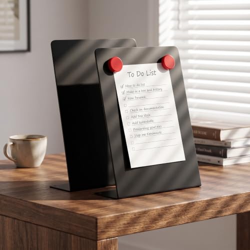 Magnetic Metal Display Stand, 2 Pack Magnetic Bulletin Board - color: Black