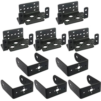 5Set Pan Tilt Servo Mount Bracket for MG995 MG996R S3003 U/L Shaped - style: 5 Sets Servo Bracket