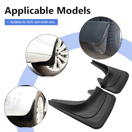 2 PCS Mud Flaps Guards, Splash Proof Scratch-resistant Protective Shield, Rubber Impact-resistant Mudguards Accessories, Universal for Most Suvs (Black #M) - color: Black #M