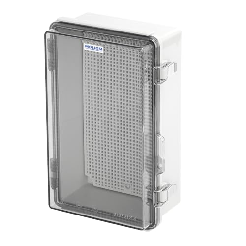Mollom Transparent Cover Outdoor Junction Box (10.2x6.3x3.9In) - size: 10.2x6.3x3.9"