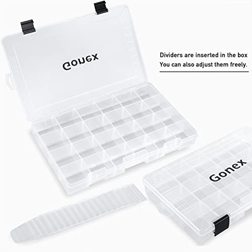 Gonex 3600 3700 Fishing Tackle Trays Lure Box with Adjustable Dividers - color: 4pcs 3700(Tray Size:14"x8.66"x1.85")
