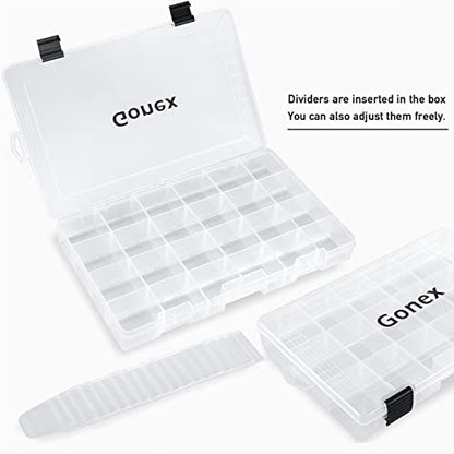 Gonex 3600 3700 Fishing Tackle Trays Lure Box with Adjustable Dividers - color: 4pcs 3700(Tray Size:14"x8.66"x1.85")