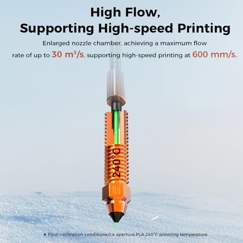 Creality K1C Silicon Carbide Nozzle, Upgraded Extruder x Phaetus Nozzle, K1 Accessories 3D Printer Nozzle Kit, K1 SE Nozzle for Creality K2 SE/K1 Max/Ender 3 V3 Plus/3 V3 SE KE 3D Printers(0.4mm) - size: 0.4mm Silicon Carbide