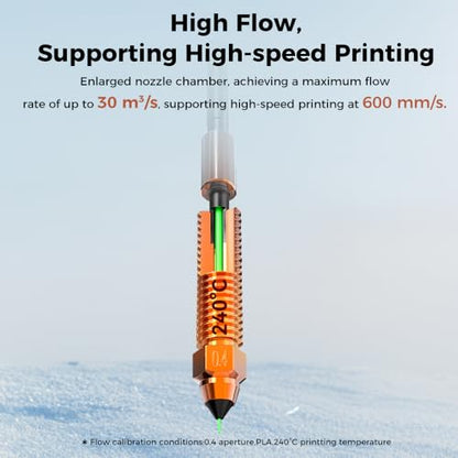 Creality K1C Silicon Carbide Nozzle, Upgraded Extruder x Phaetus Nozzle, K1 Accessories 3D Printer Nozzle Kit, K1 SE Nozzle for Creality K2 SE/K1 Max/Ender 3 V3 Plus/3 V3 SE KE 3D Printers(0.4mm) - size: 0.4mm Silicon Carbide