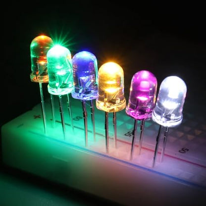 EBOOT 100 Pcs Clear Light Emitting Diodes Bulbs LED Lamp,5mm,Purple - color: Purple