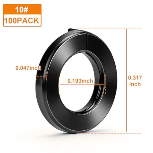100Pcs 10# Spring Lock Washer, Black 304 Stainless Steel - color: Black, size: 10#