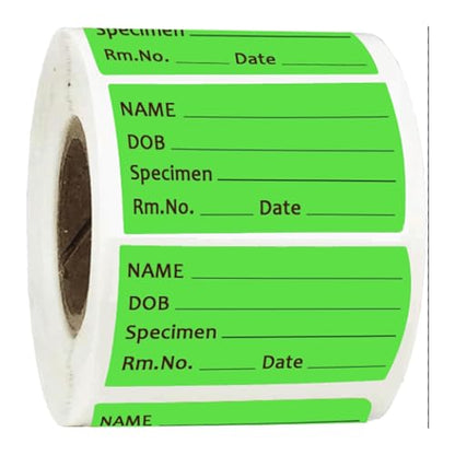 Pathology Labels, 2x1 Inch Specimen Collection Label, 500 Pcs - size: 2x1 Inch