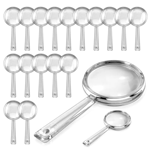 40 Pack 5X Plastic Mini Handheld Magnifying Glasses