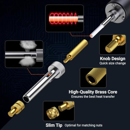 Preciva Heat Set Insert Tool, M6 Threaded Inserts Screw Kit for 3D Printing - size: M6