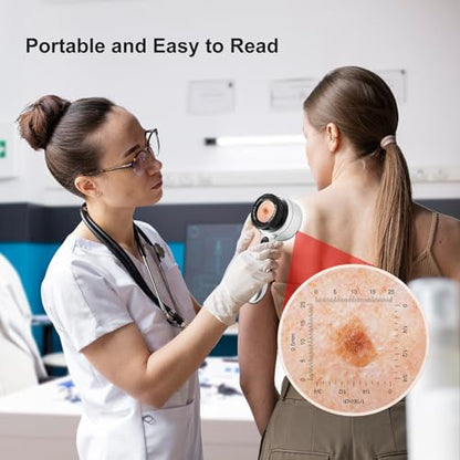 30x LED Dermatoscope Rechargeable Clarity 4 Modes Skin Scalp Hair