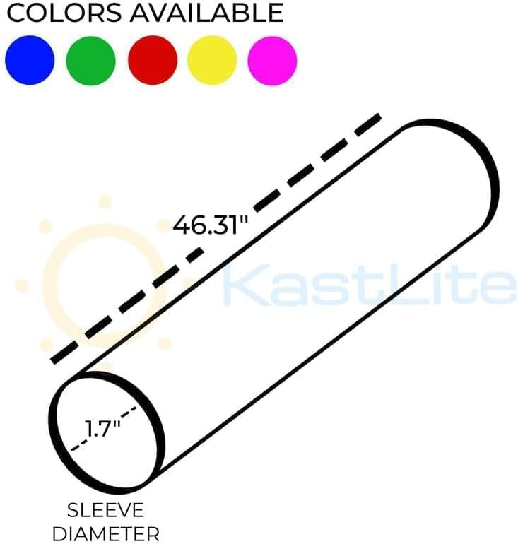 KASTLITE T12 Fluorescent 48" Safety Sleeves (6, Multicolor) - color: Multicolor