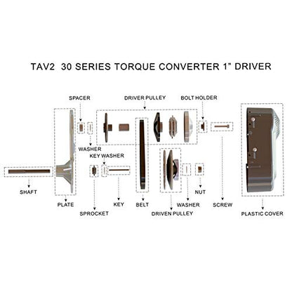 Torque Converter Go Kart Clutch Set 1" For 10T 40/41 and 12T 35 Chain for Manco Comet TAV2 (30 Series) - size: 1" 10T 40/41 and 12T 35 Chain