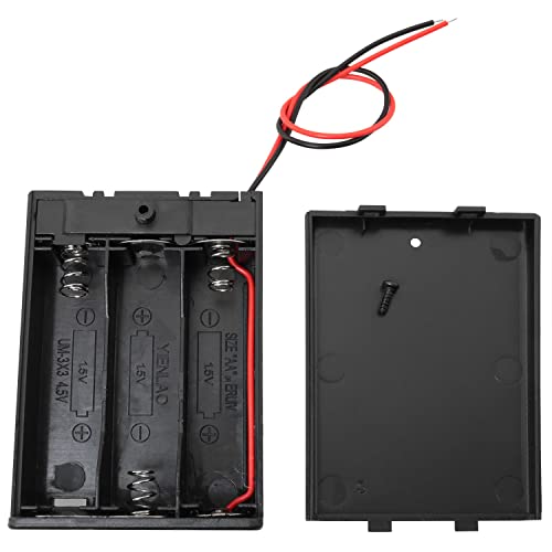 4PCS 4.5V Battery Holder with Switch, 3 AA Battery Holder with Switch and Cover, Battery Holder Case with Wire Leads and ON/Off Switch