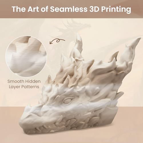 ERYONE Matte Gradient Rainbow 3D Printer PLA Filament 1.75 +/- 0.03mm, HS Matte Multicolor High Speed Filament PLA 1KG(2.2LBS) Spool, Fossil - color: Matte Gradient Fossil, size: 1KG