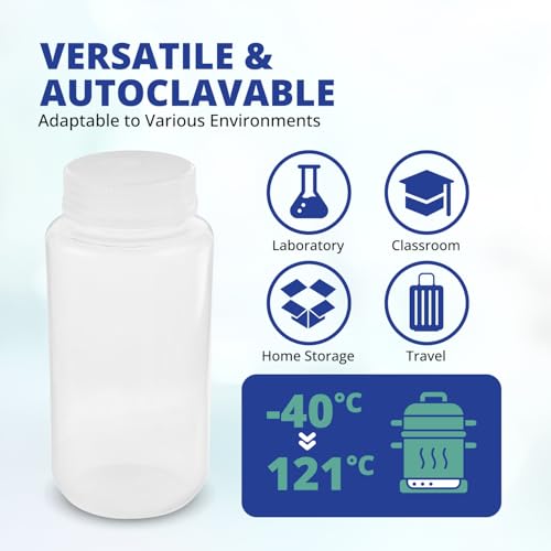 United Scientific™ Reagent Bottle, Polypropylene Wide Mouth, 1000ml, 1-Pack - size: 32 oz (Pack of 1)