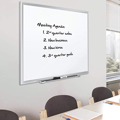 Quartet Magnetic Porcelain Whiteboard, 4' x 3' White Board, Premium, Duramax, Silver Aluminum Frame (2544) - color: Silver, size: 48"W x 36"H