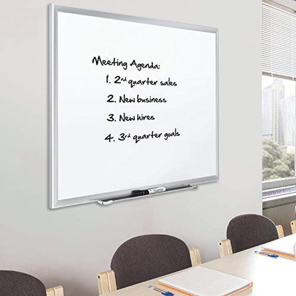 Quartet Magnetic Porcelain Whiteboard, 4' x 3' White Board, Premium, Duramax, Silver Aluminum Frame (2544) - color: Silver, size: 48"W x 36"H