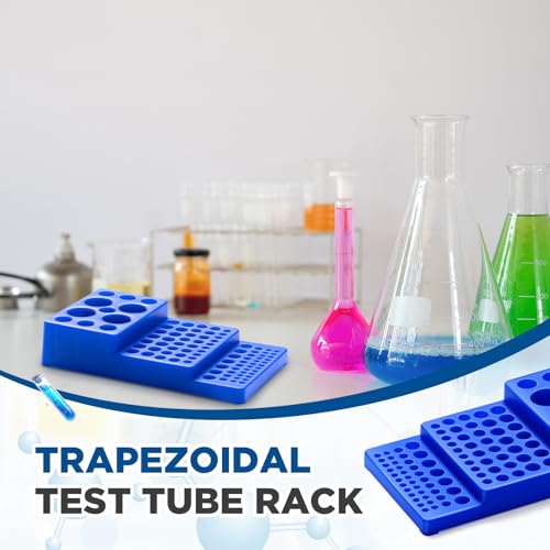 2 Pcs Multifunctional Tube 92Well Rack Trapezoidal Vial Holder for 0.2-50ml