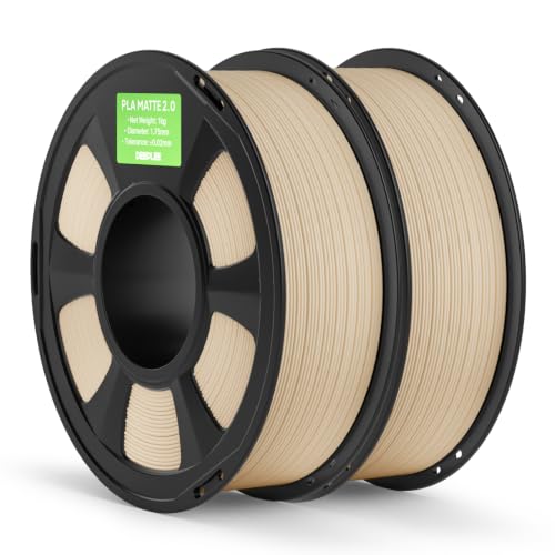 Matte PLA 2.0 Filament 1.75mm, 2KG Beige - color: 2*2.0 Beige