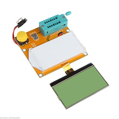 HiLetgo LCR-T4 Multifunctional Resistor Capacitor Diode SCR Inductor Triode MOSFET Tube Meter Tester Component Tester kit 9V with 128 * 64 Green Backlight LCD Display